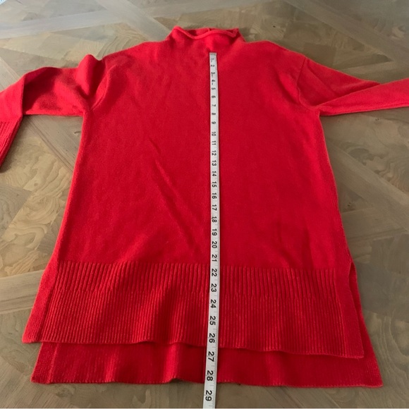 Moth red orange mock neck pullover sweater size XS long sleeve stretch Fall - Picture 11 of 12